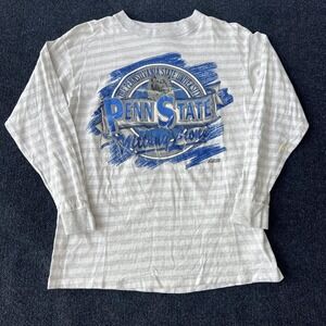 Vintage Penn State Nittany Lions Shirt Mens Medium White Blue NCAA Football 90s